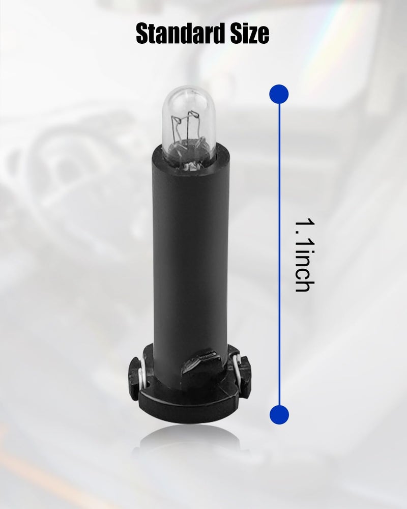 TIKSCIENCE Neo-Wedge Bulb Replace 79629-S3V-A01 Compatible with Honda Element ACURA MDX 2001 2002 2003 2004 2005 2006 2007 2008 2009 2010 2011, HVAC Control Bulb With Black Socket 6 Pcs - Image 3